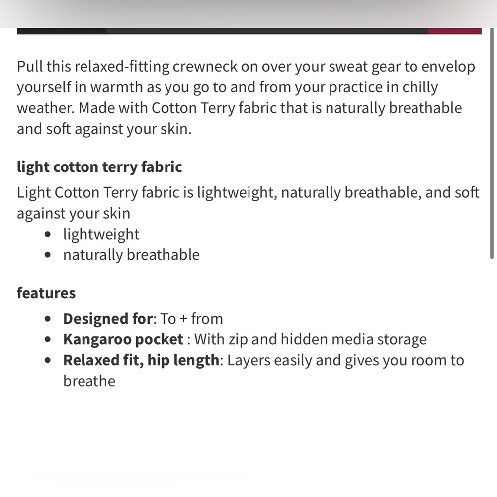 Lululemon press pause crew midnight navy size 8 - Picture 4 of 10